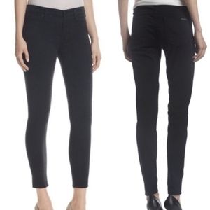 Hudson Nico Super Skinny Mid-Rise Midnight Black Jeans